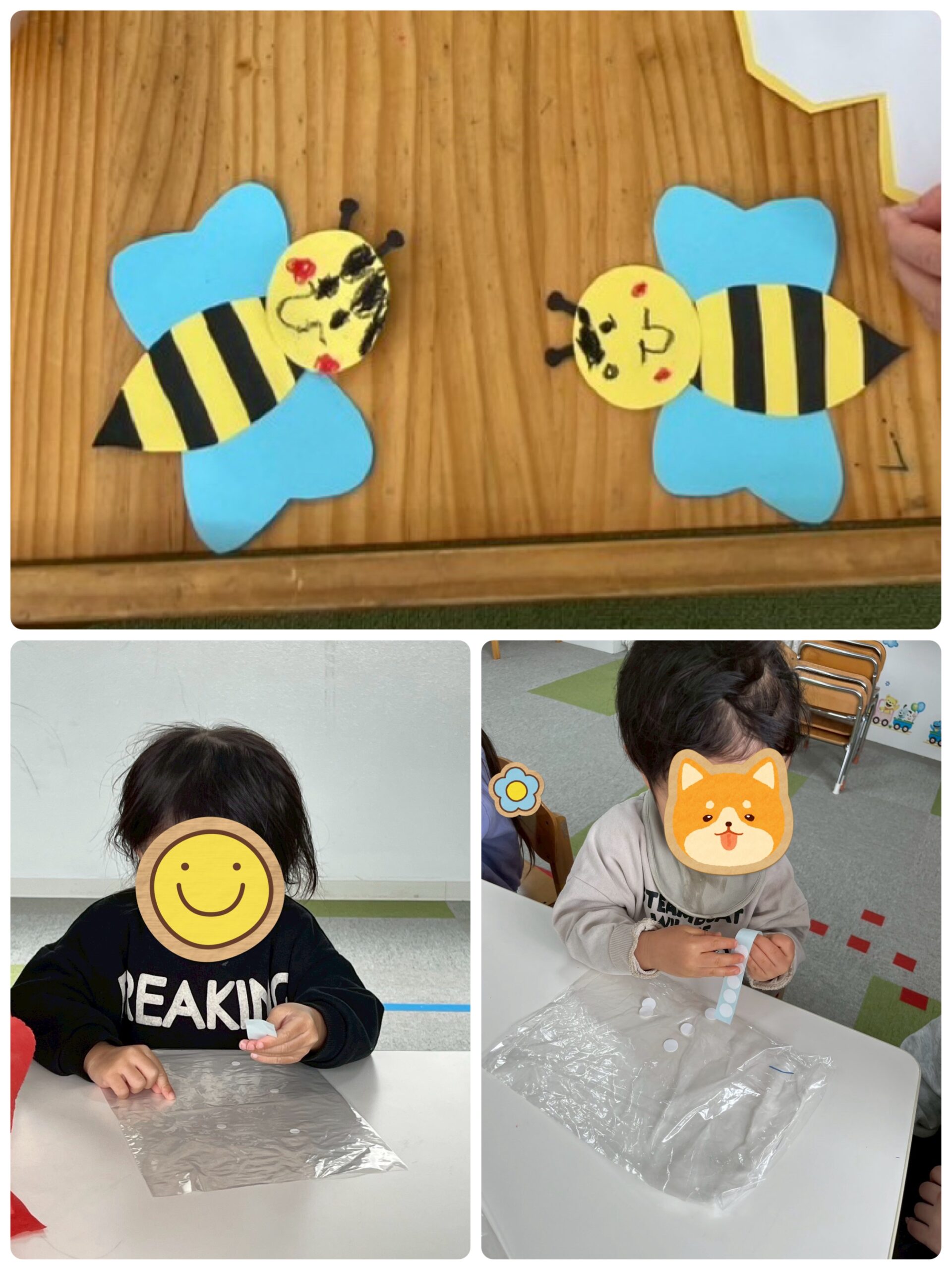 【北堀江】児童発達支援　いちご制作とハチの巣制作