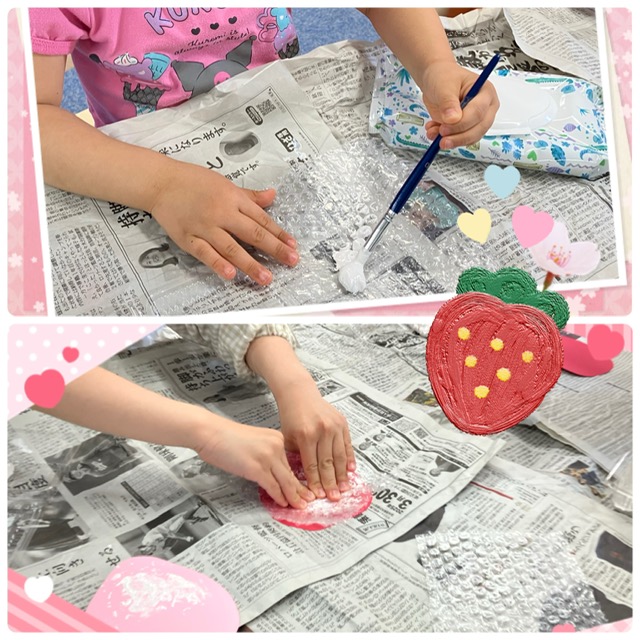 【ハッピープラス南堀江】いちご制作🍓💖