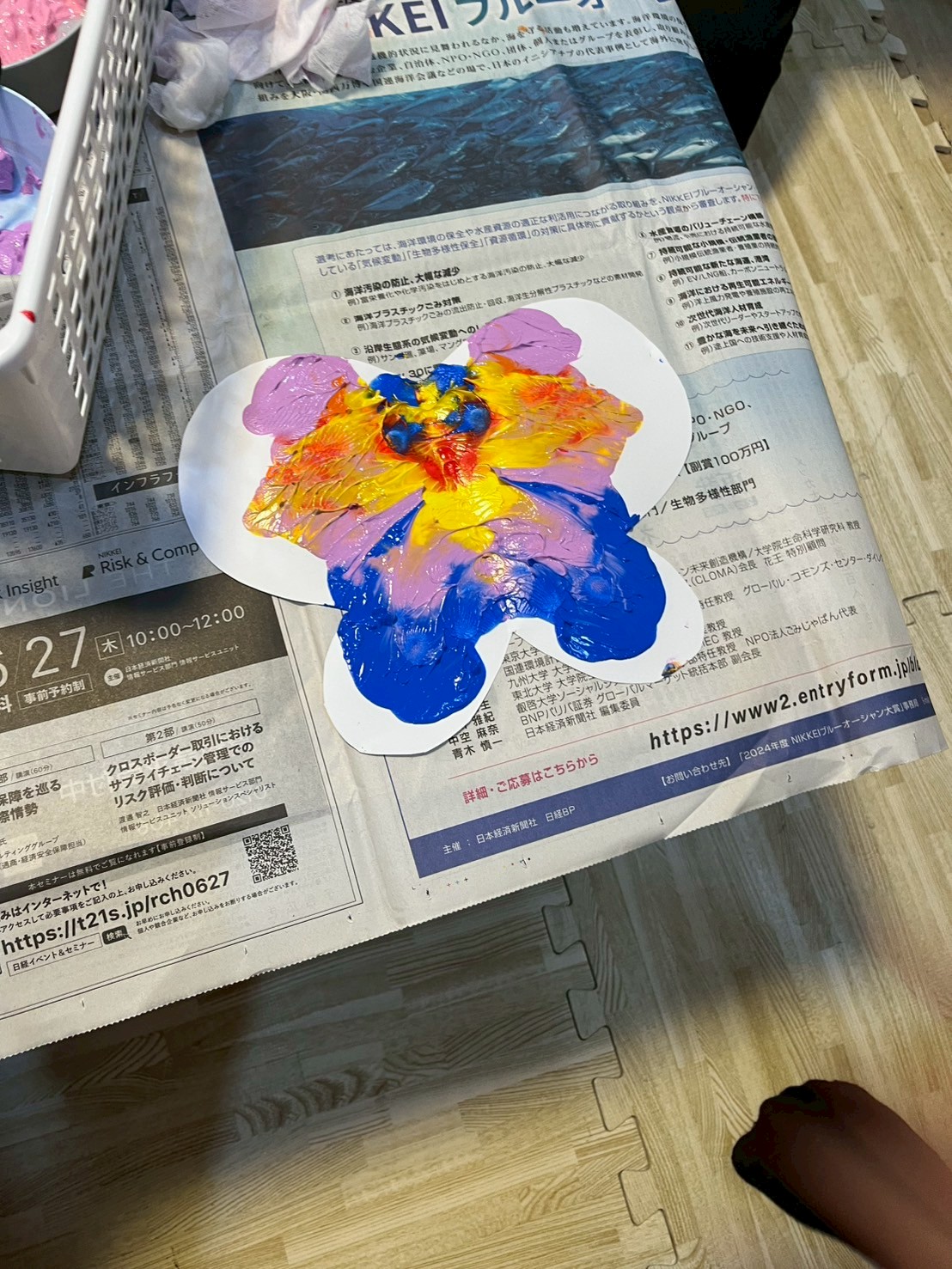 【北堀江】放デイ：公文📖　ちょうちょ🦋制作