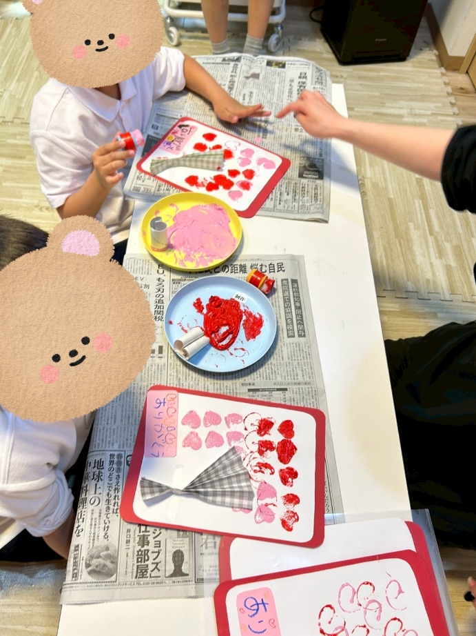 【北堀江】放デイ：公文📖　母の日制作💐