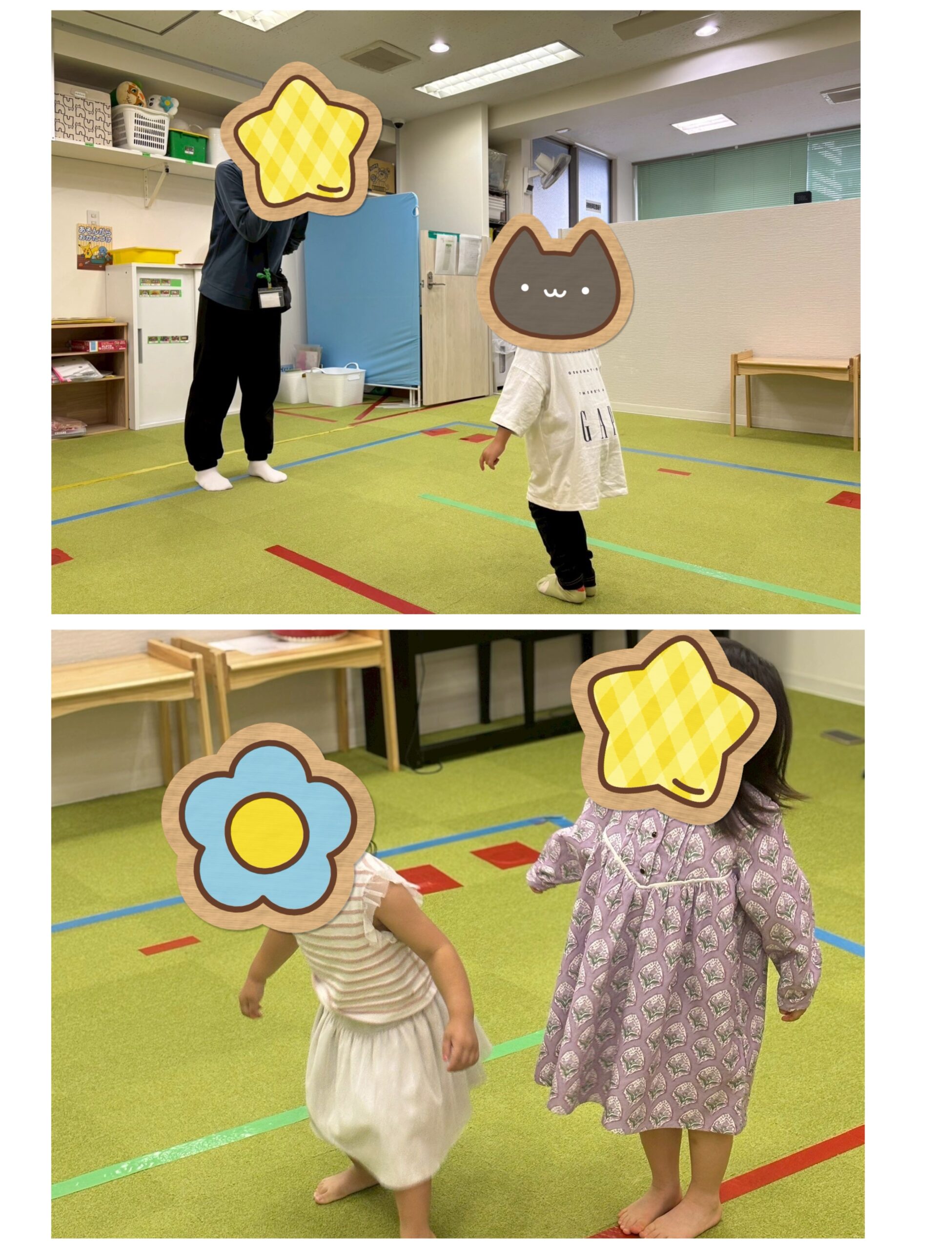 【南堀江】児童発達支援　なぞなぞ横跳び①