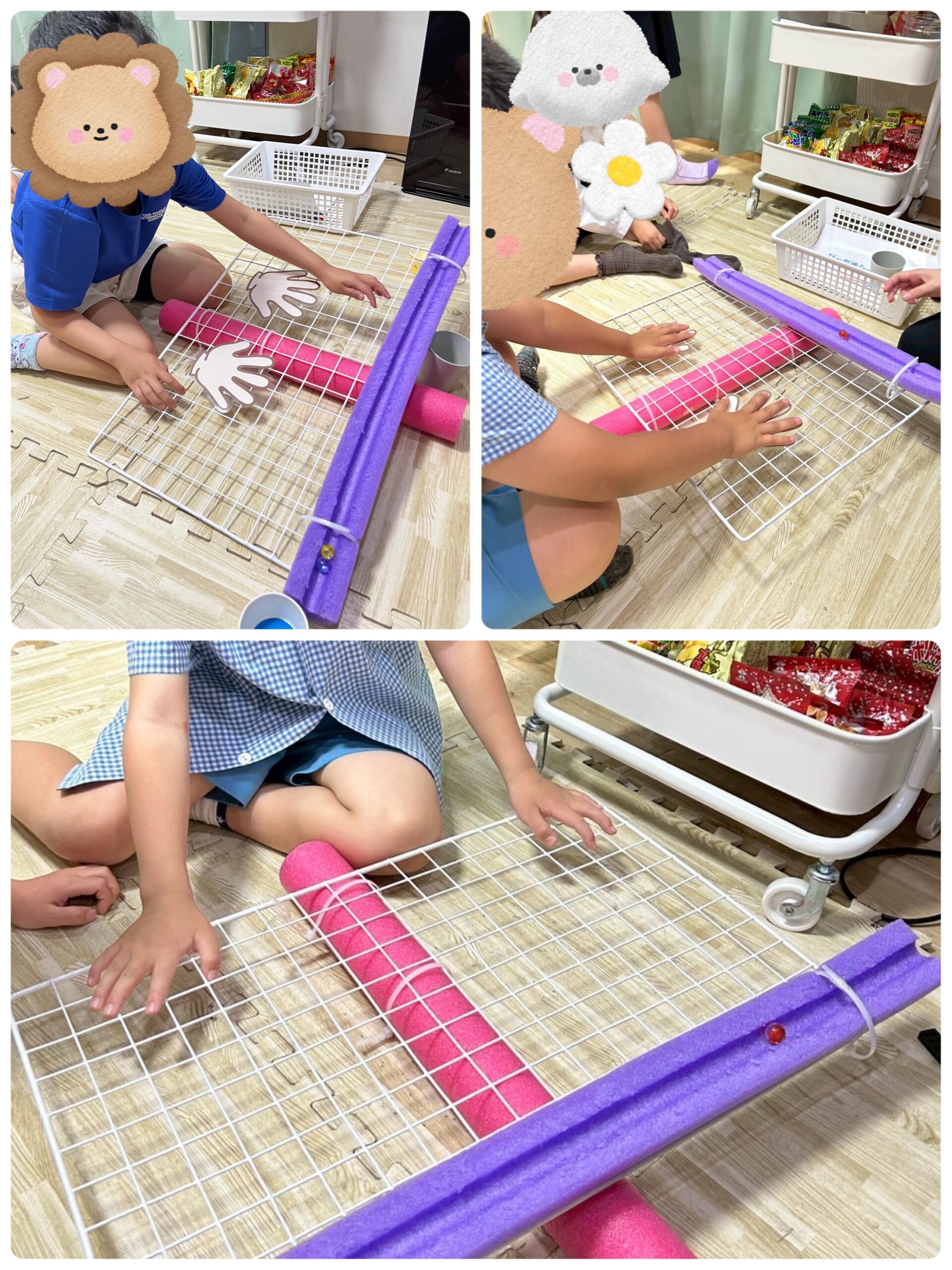 【北堀江】放デイ：公文📖　ビー玉シーソー！