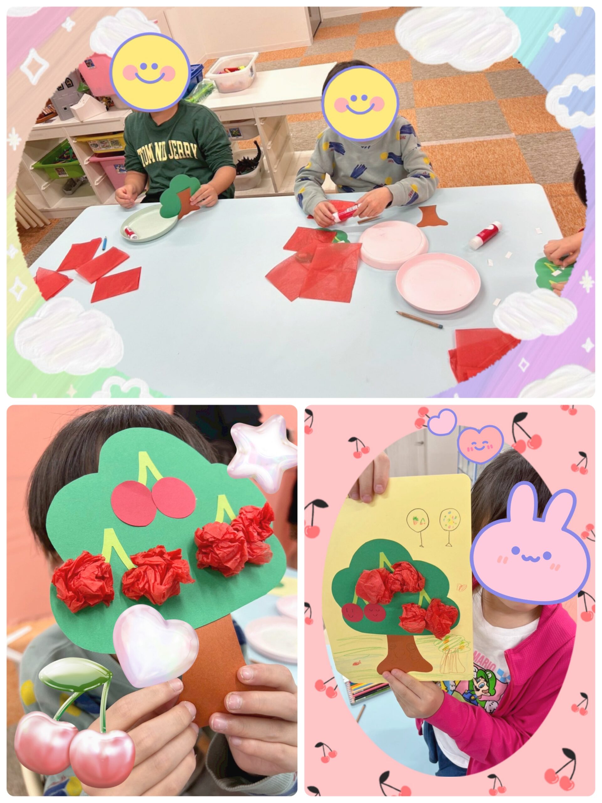 【南堀江】放デイ　制作　さくらんぼの木🍒🌳