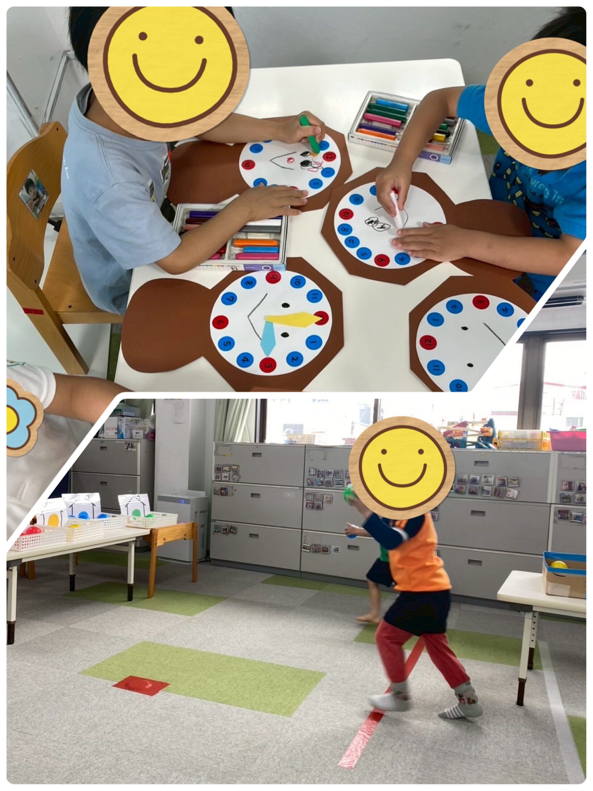 【北堀江】児童発達支援　時計制作と引っ越しゲーム⏰