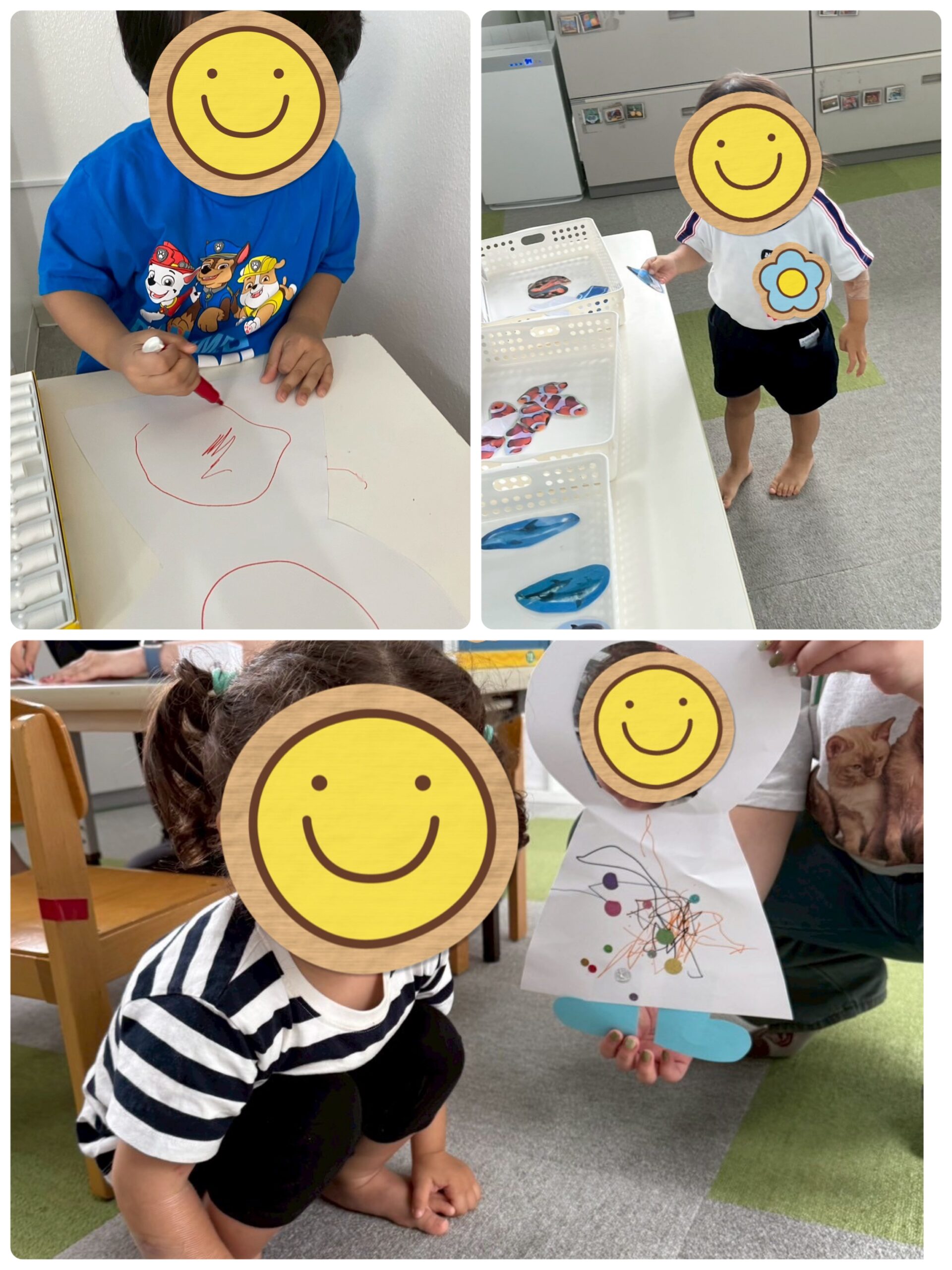 【北堀江】児童発達支援　カッパ制作と引っ越しゲーム（海の生き物）🐬