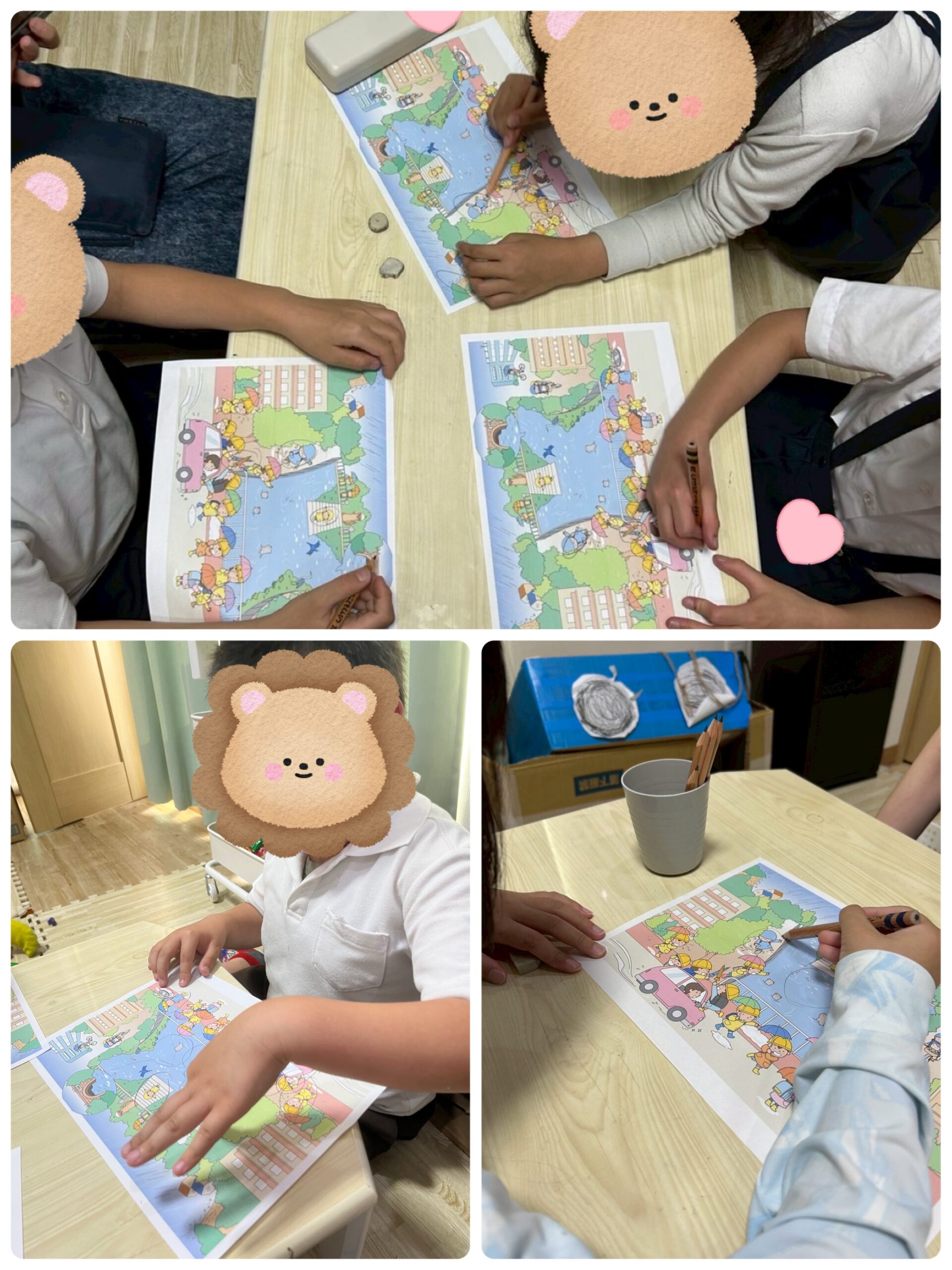 【北堀江】放デイ：公文📖　雨の日の危険察知！