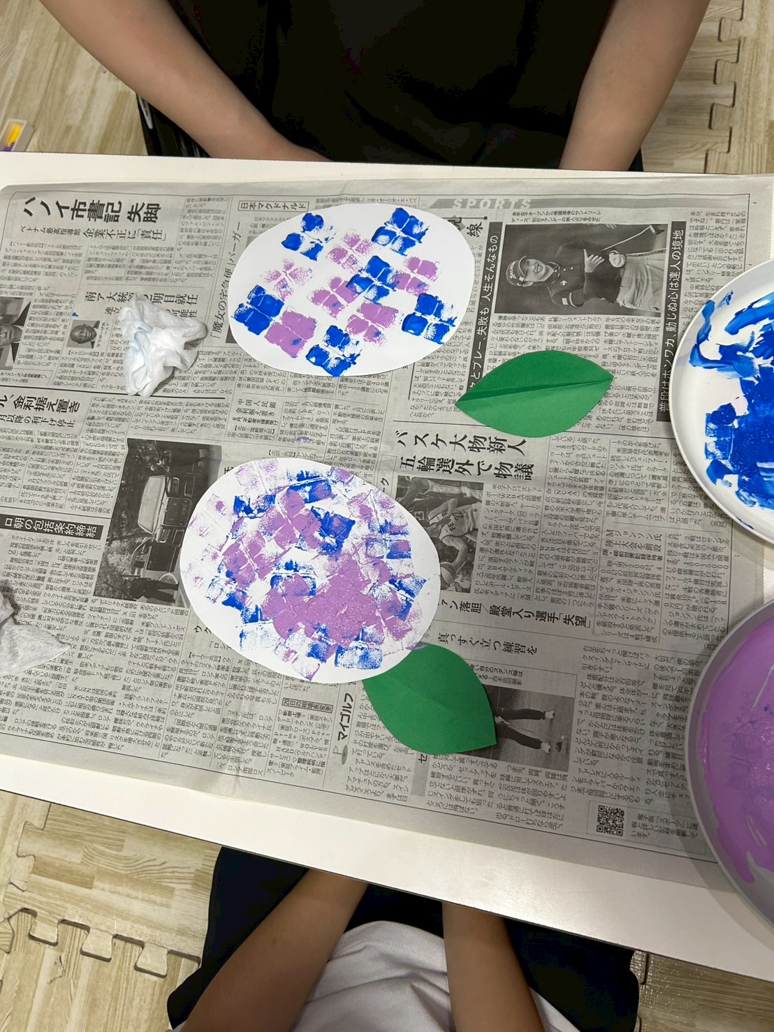 【北堀江】放デイ：公文📖　紫陽花制作