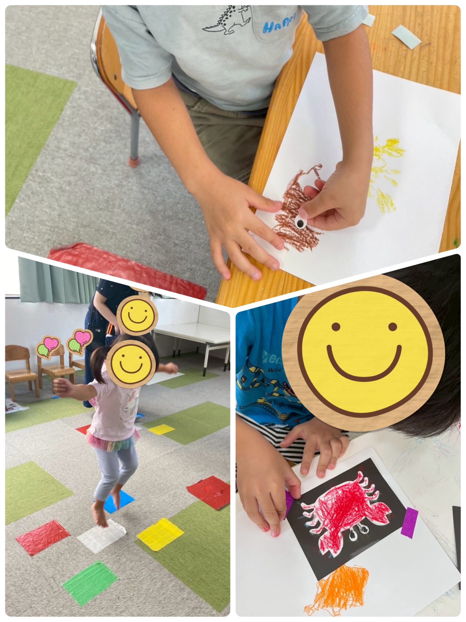 【北堀江】児童発達支援　さかな制作とフラッシュジャンプ🟥🟦🟨🟩