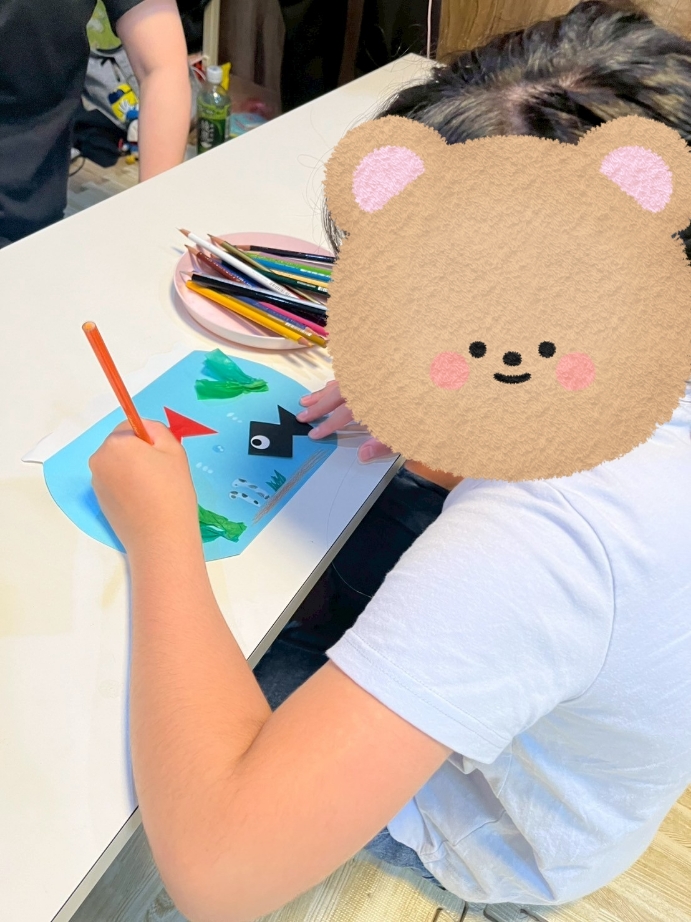 【北堀江】放デイ：公文📖　金魚制作