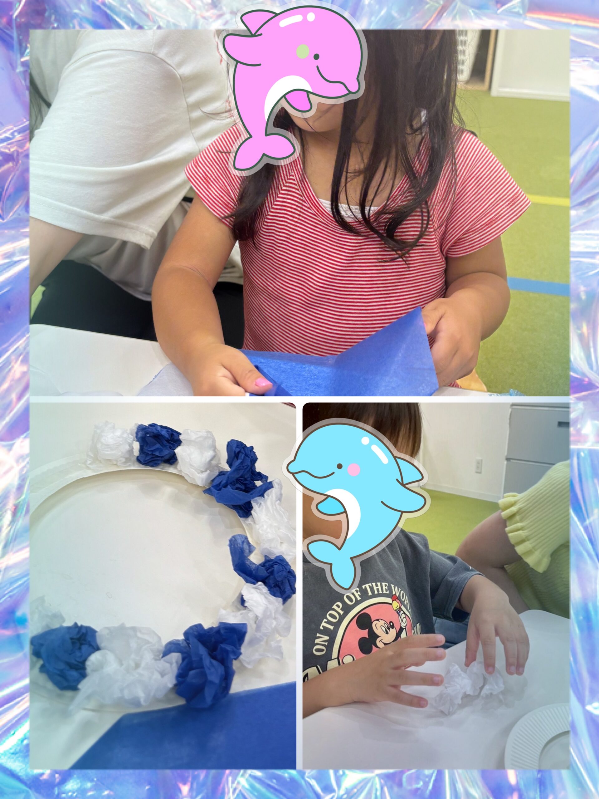 【南堀江】児童発達支援　イルカ制作🐬