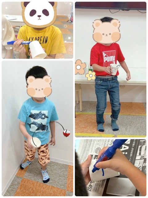 【南堀江】放デイ　紙コップけん玉