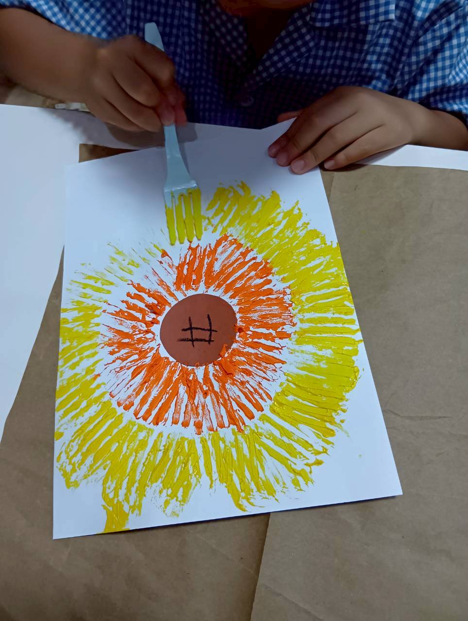 【北堀江】放デイ：公文📖　ひまわり🌻制作