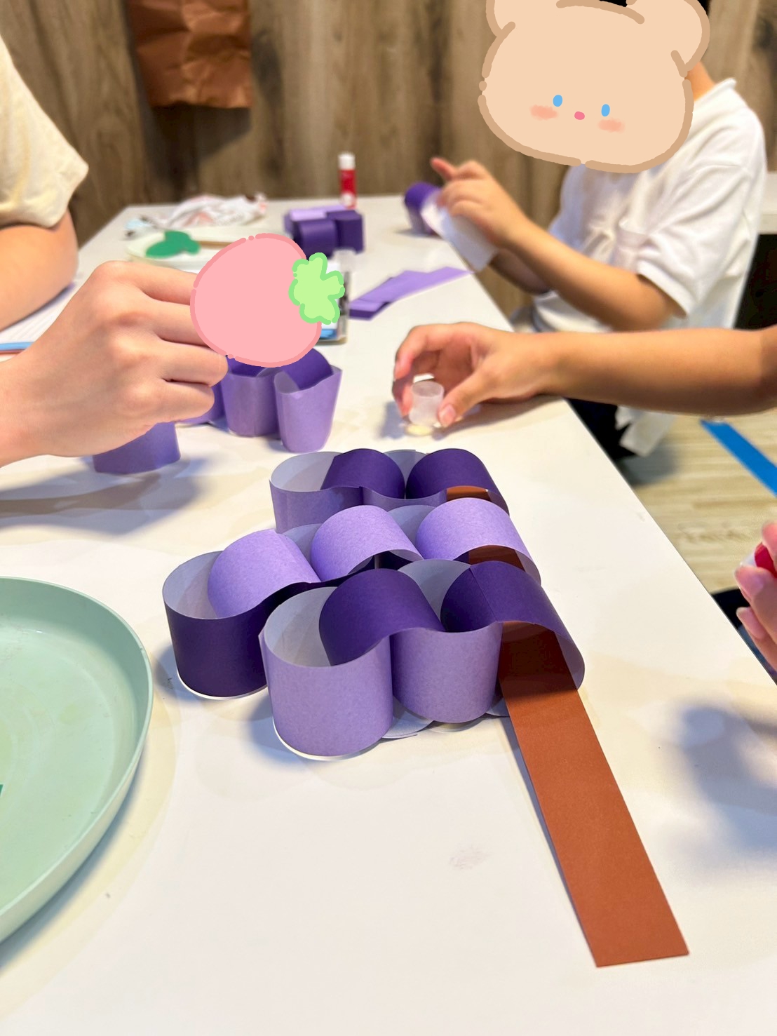 【北堀江】放デイ：公文📖　ぶどう🍇制作