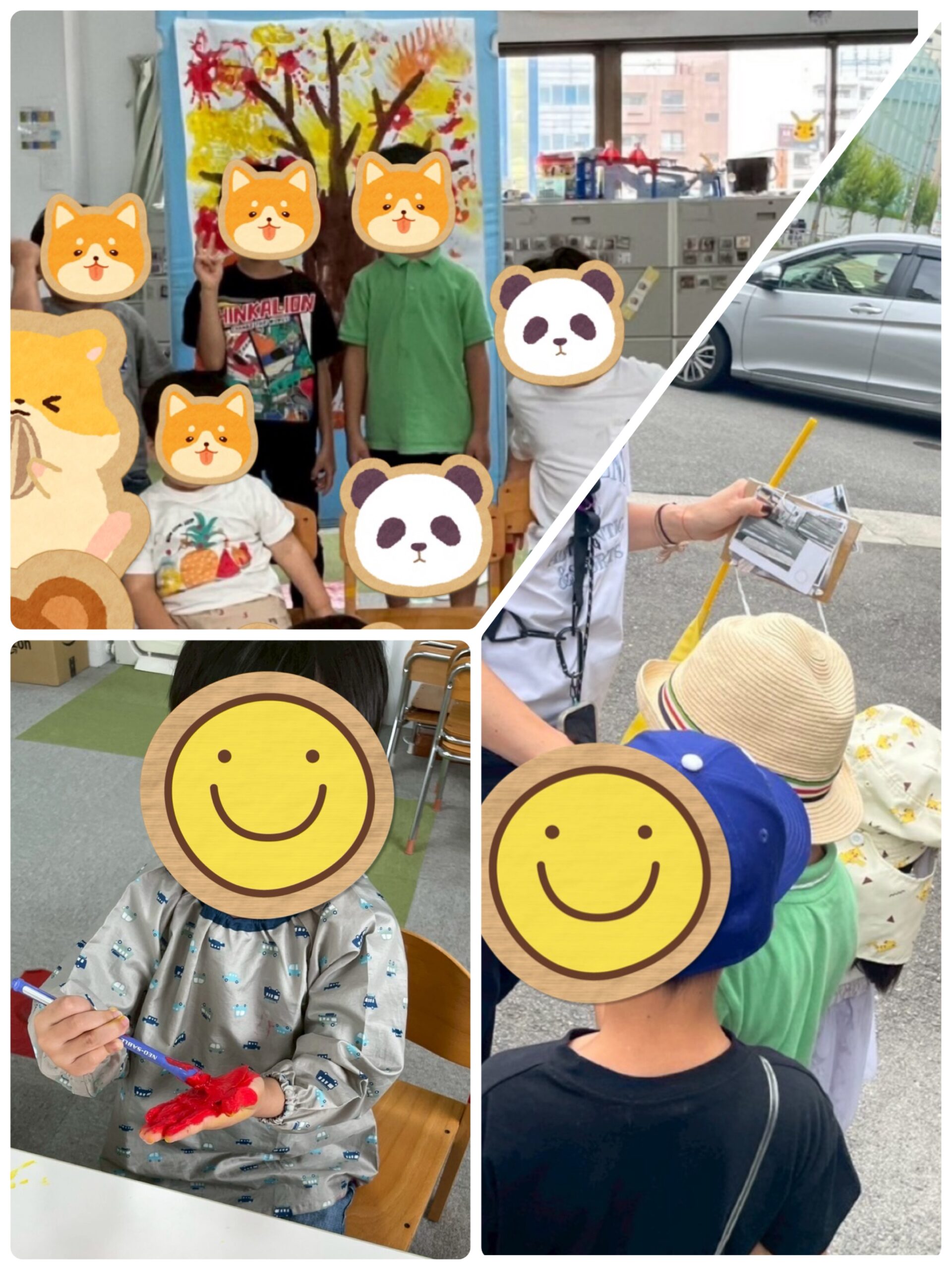 【北堀江】児童発達支援　秋の木制作とウォークラリー🌳