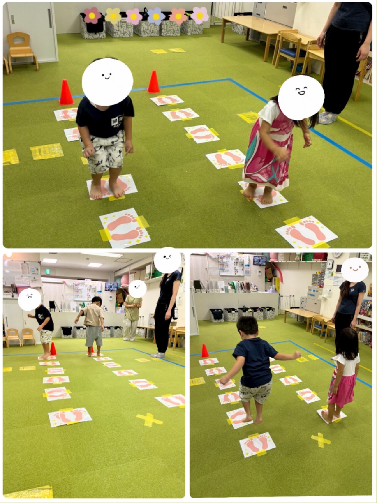 【南堀江】児童発達支援　足形ジャンプゲーム