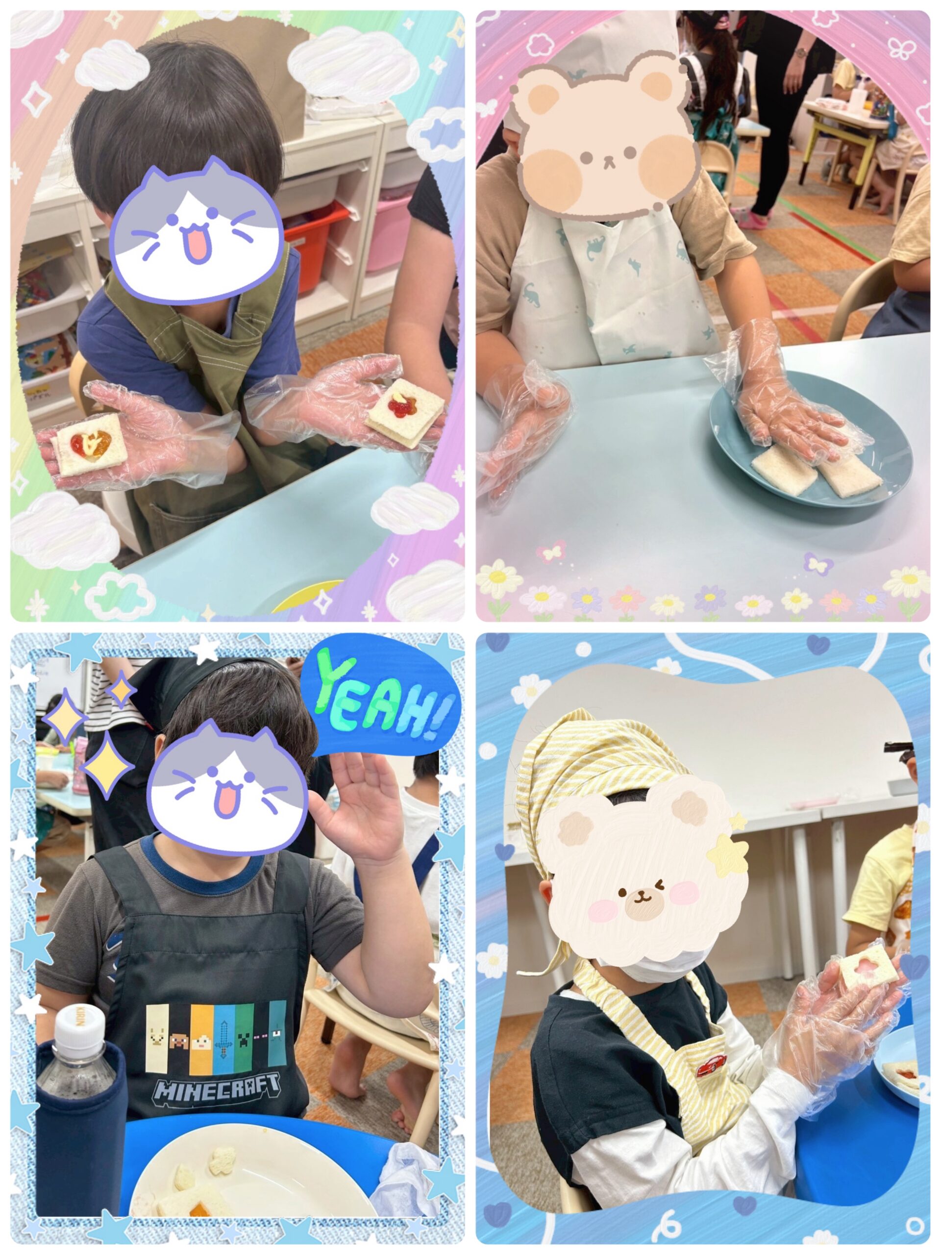 【南堀江】放デイ　クッキング　型抜きサンドイッチ🥪✨