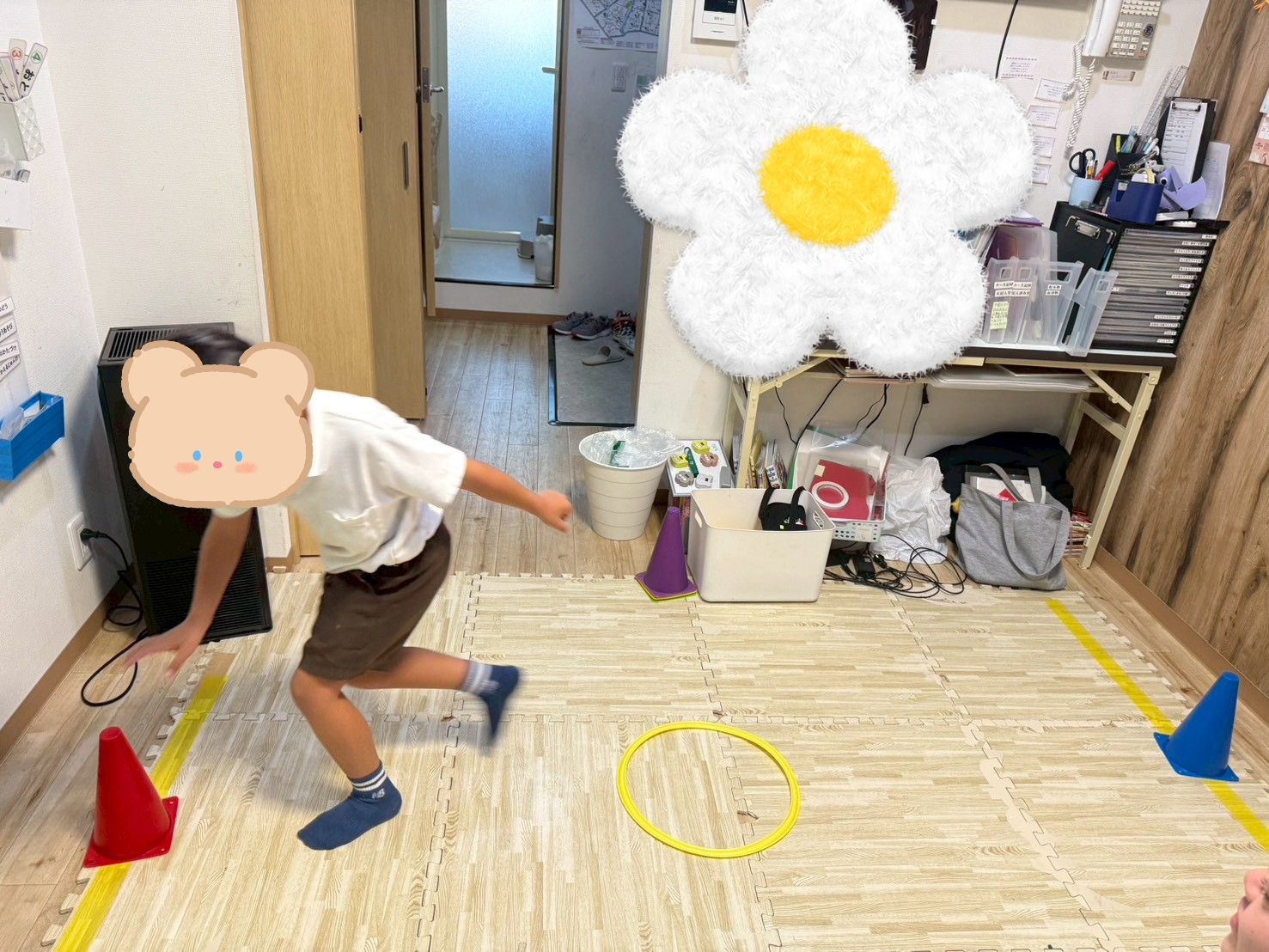 【北堀江】放デイ📖公文　カラーコーン運び