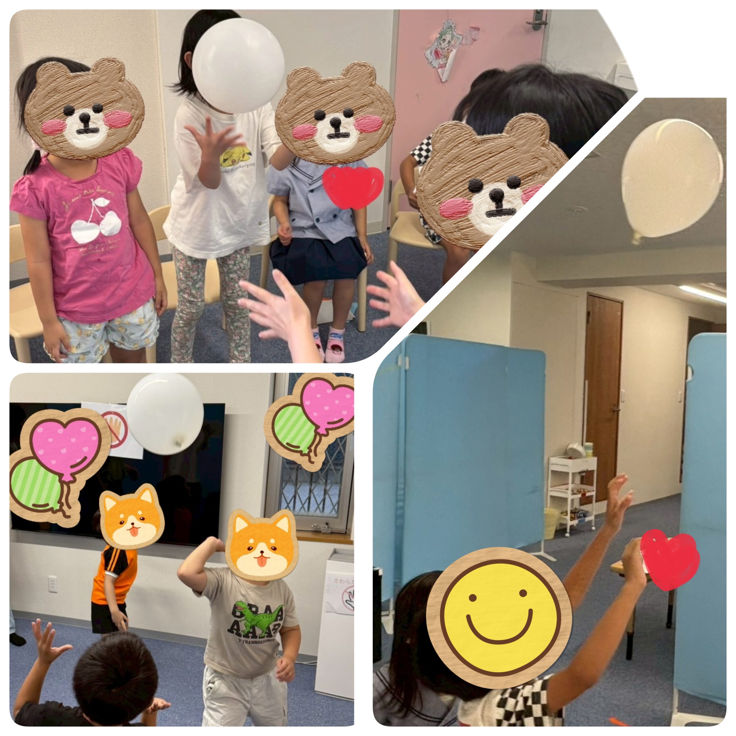 【ハッピープラス南堀江】公文📖　風船バレー風船🎈
