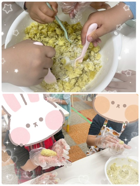 【南堀江】放デイ　クッキング＊ハリネズミスイートポテト