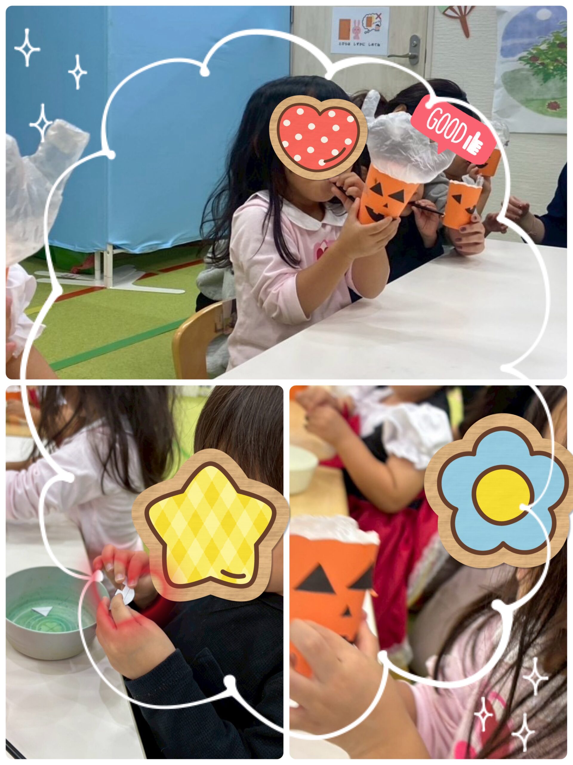 【南堀江】児童発達支援　紙コップおばけ👻