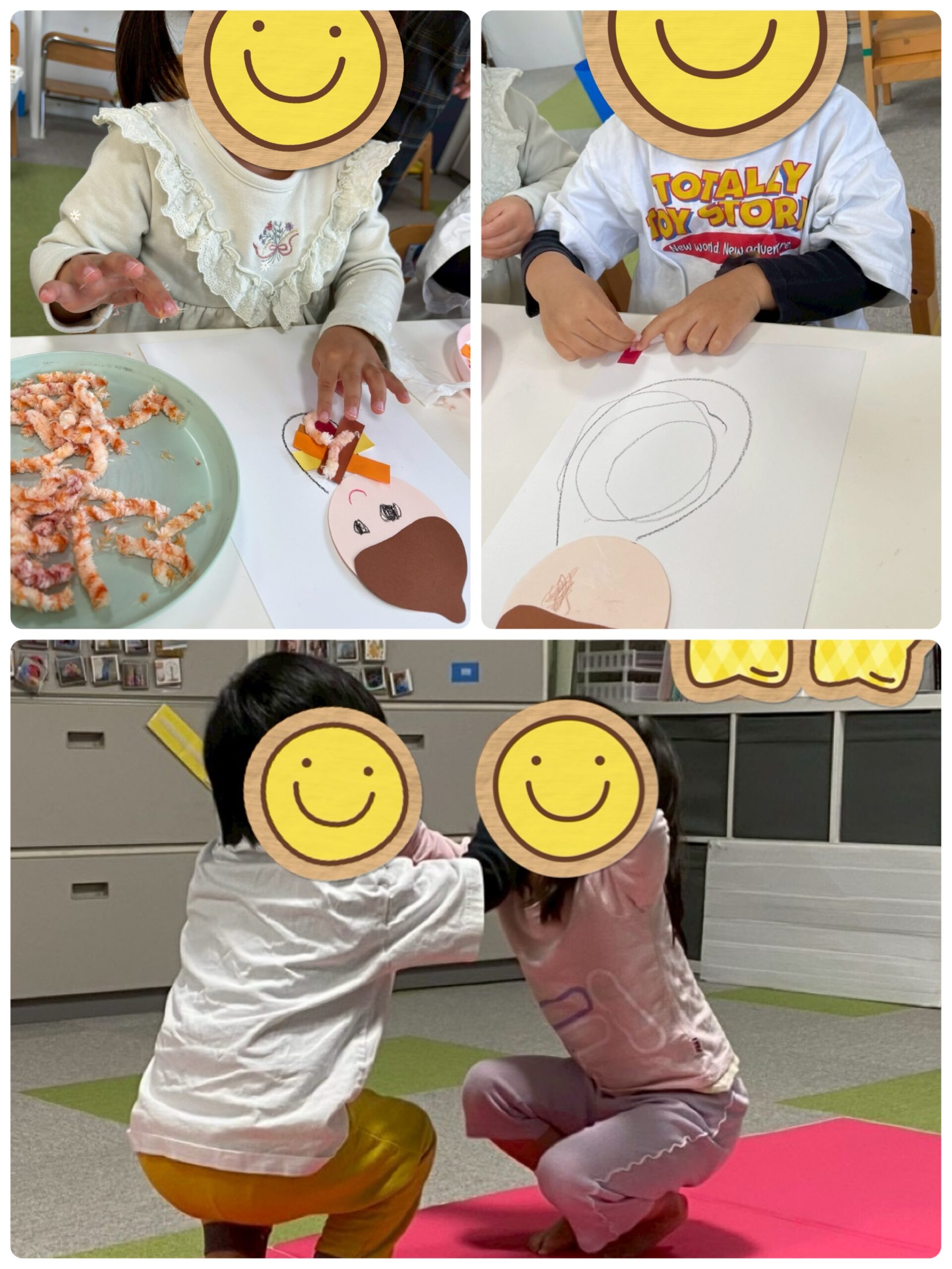 【北堀江】児童発達支援　みのむし制作としゃがみ相撲🐛