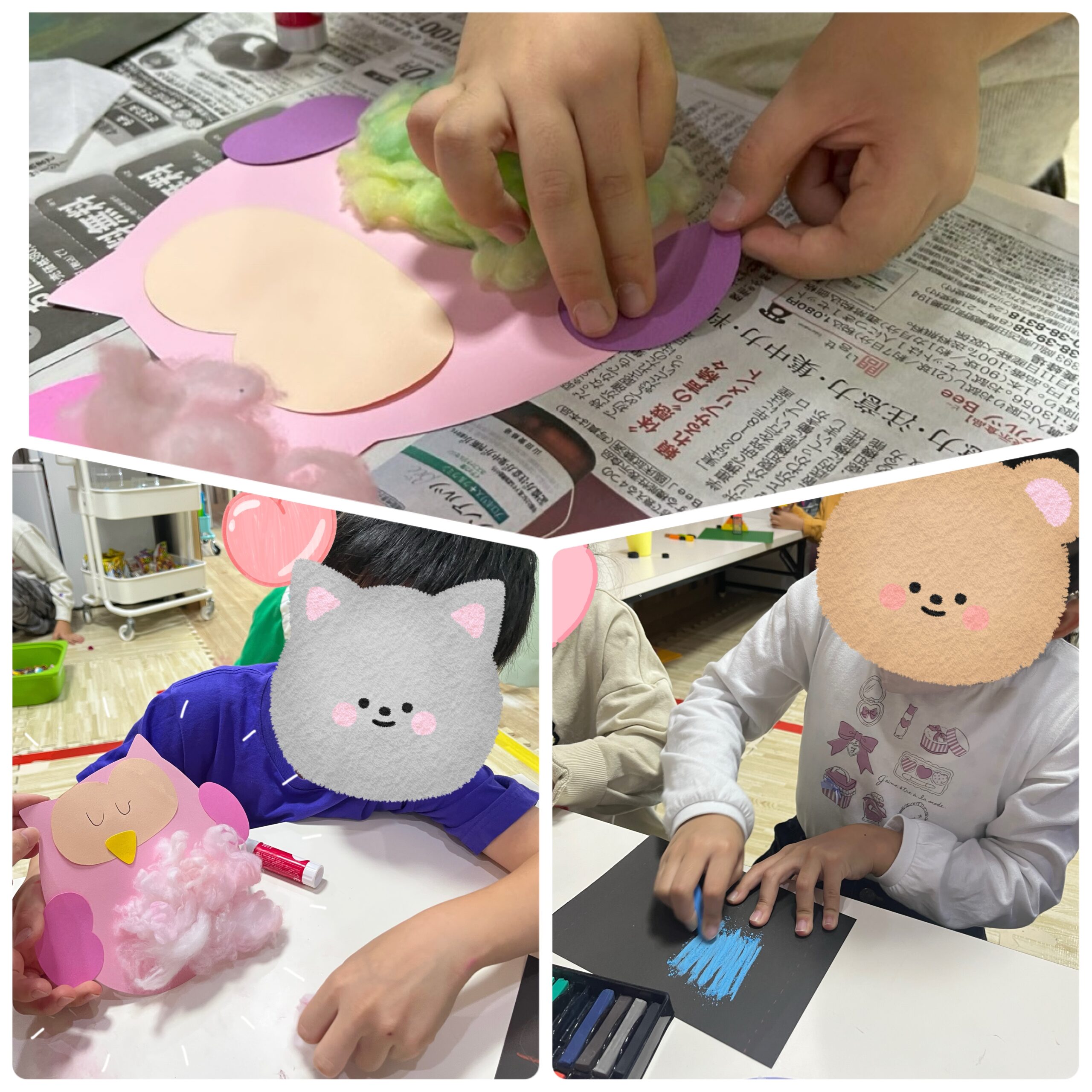 【北堀江】放デイ：公文📖 ふくろう制作🦉