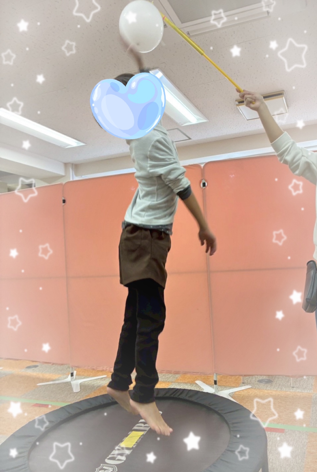 【南堀江】放デイ　トランポリンで風船タッチゲーム🎈