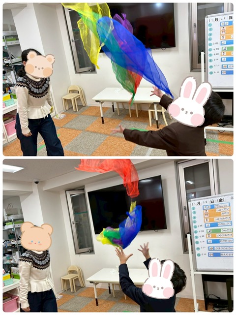 【南堀江】放デイ　スカーフキャッチで非言語コミュニケーション👀💖