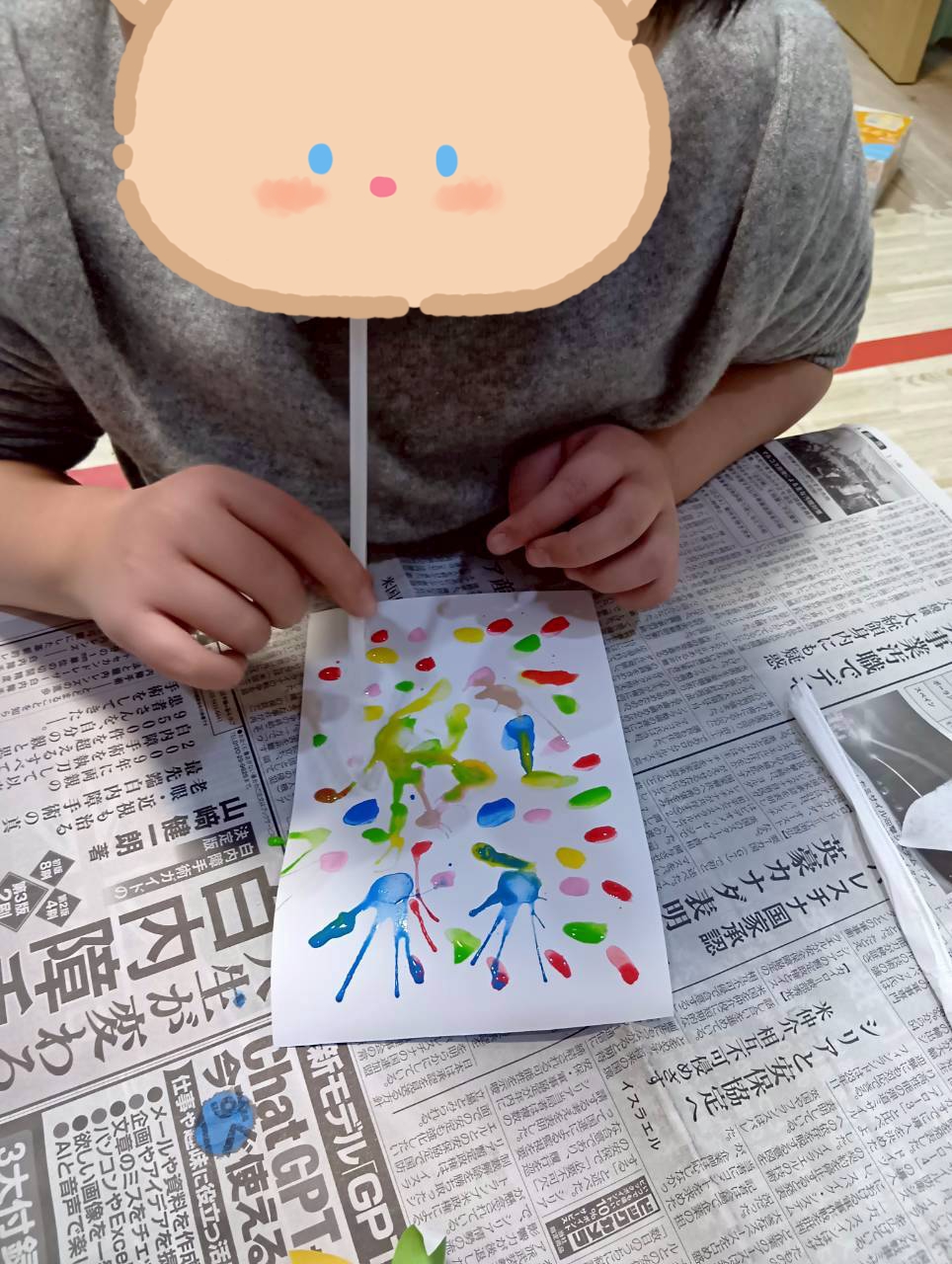【北堀江】放デイ公文　羽子板制作