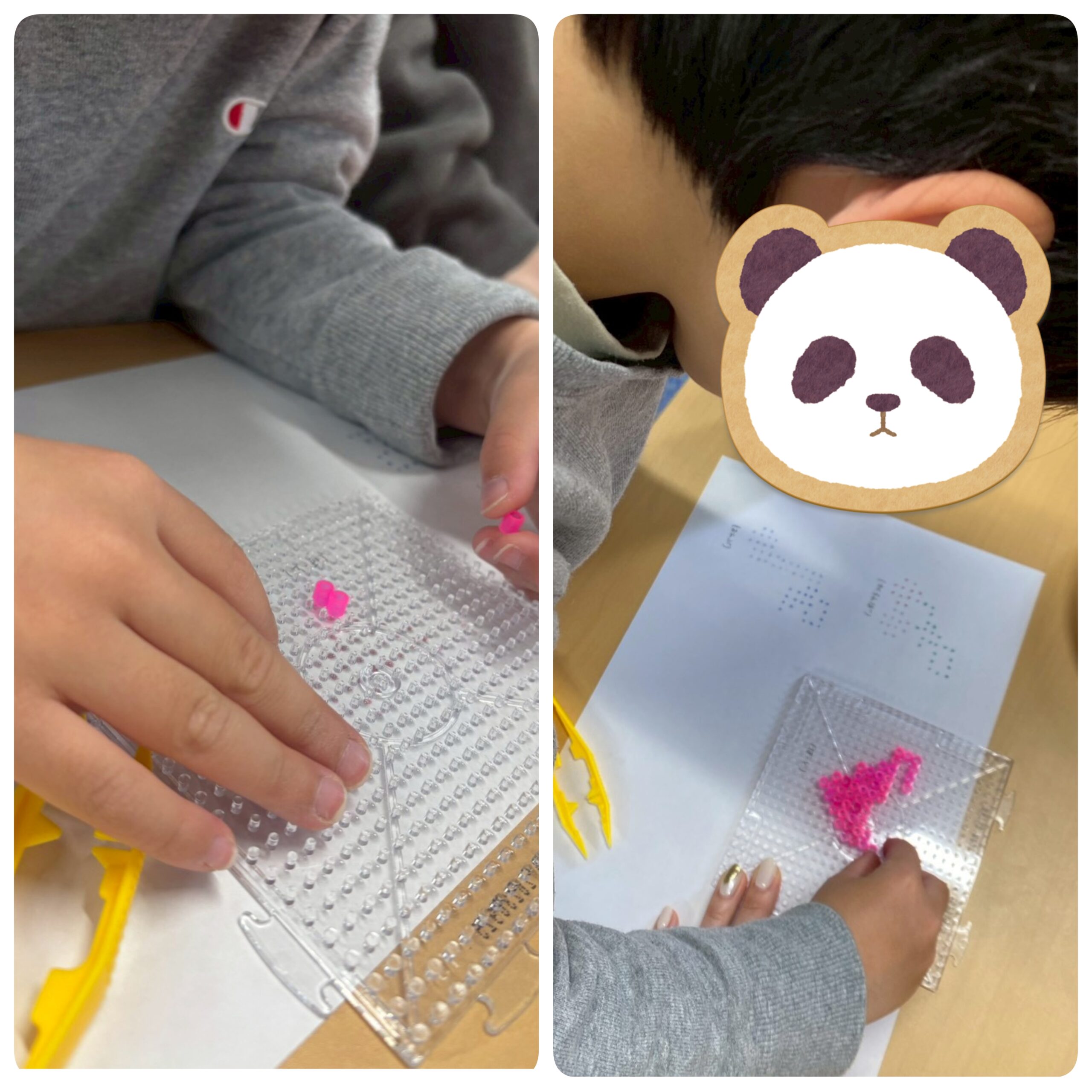 【ハッピープラス南堀江】公文✍　じゃんけんゲーム/アイロンビーズ制作✨