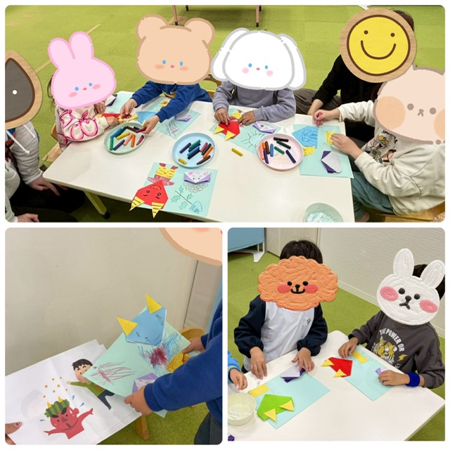 【南堀江】児童発達支援　節分制作👹