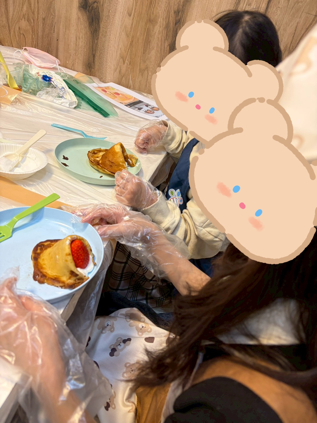 【北堀江】放デイ公文　クッキング：ひな祭りクレープ作り