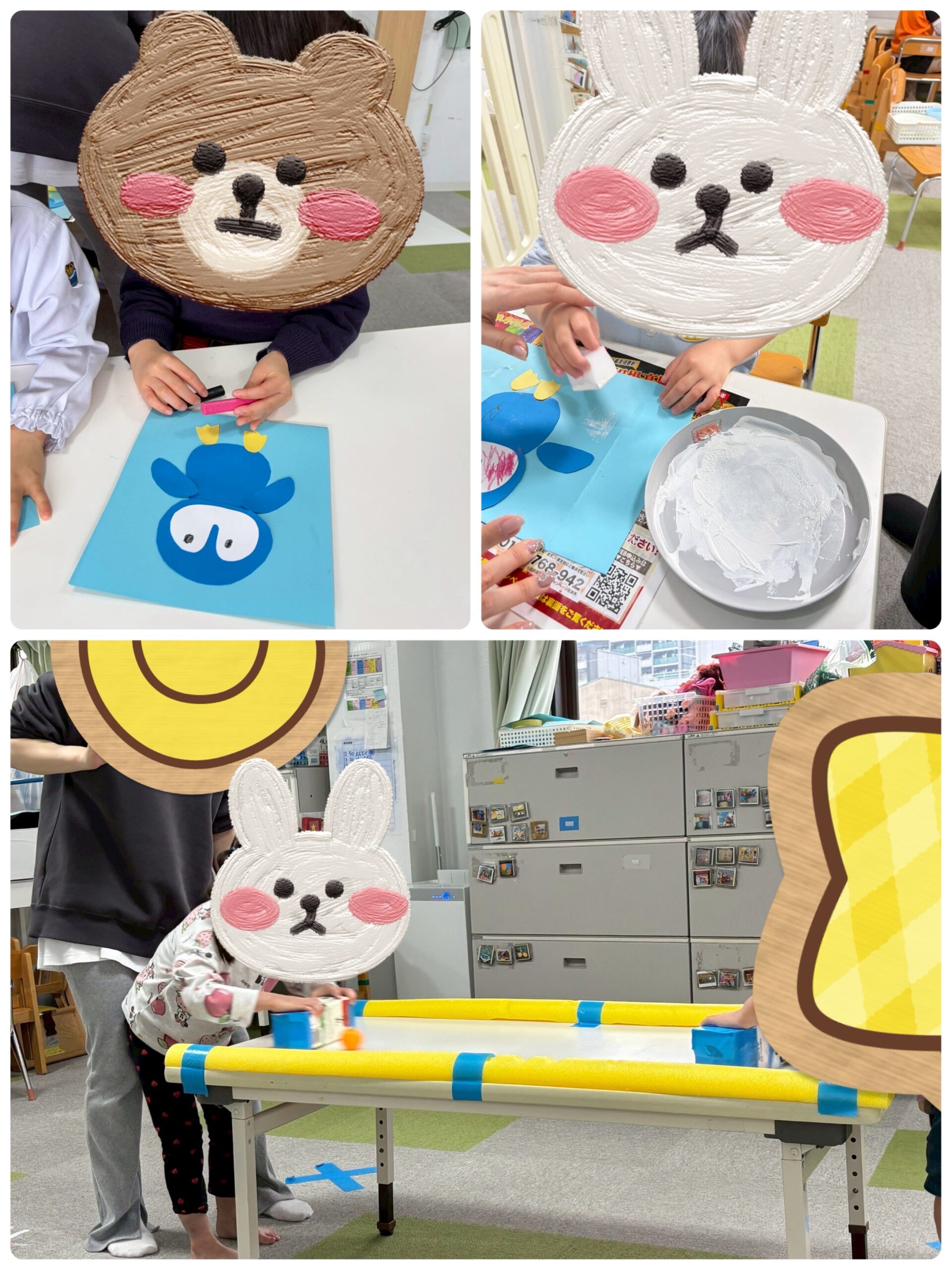 【北堀江】児童発達支援　ぺんぎん制作とホッケーゲーム🐧