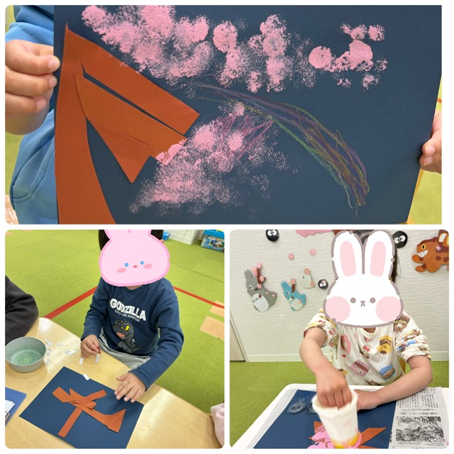 【南堀江】児童発達支援　桜制作🌸