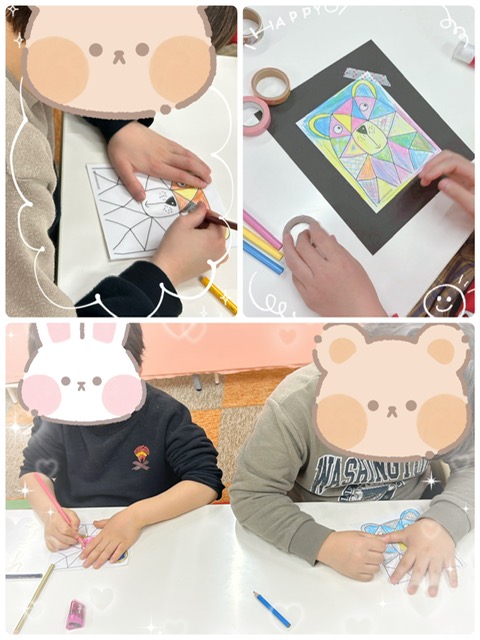 【南堀江】放デイ　くまのステンドアート🐻🎨
