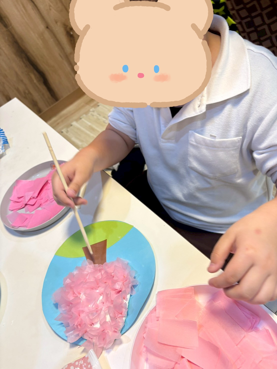 【北堀江】放デイ：公文📖　桜の木制作