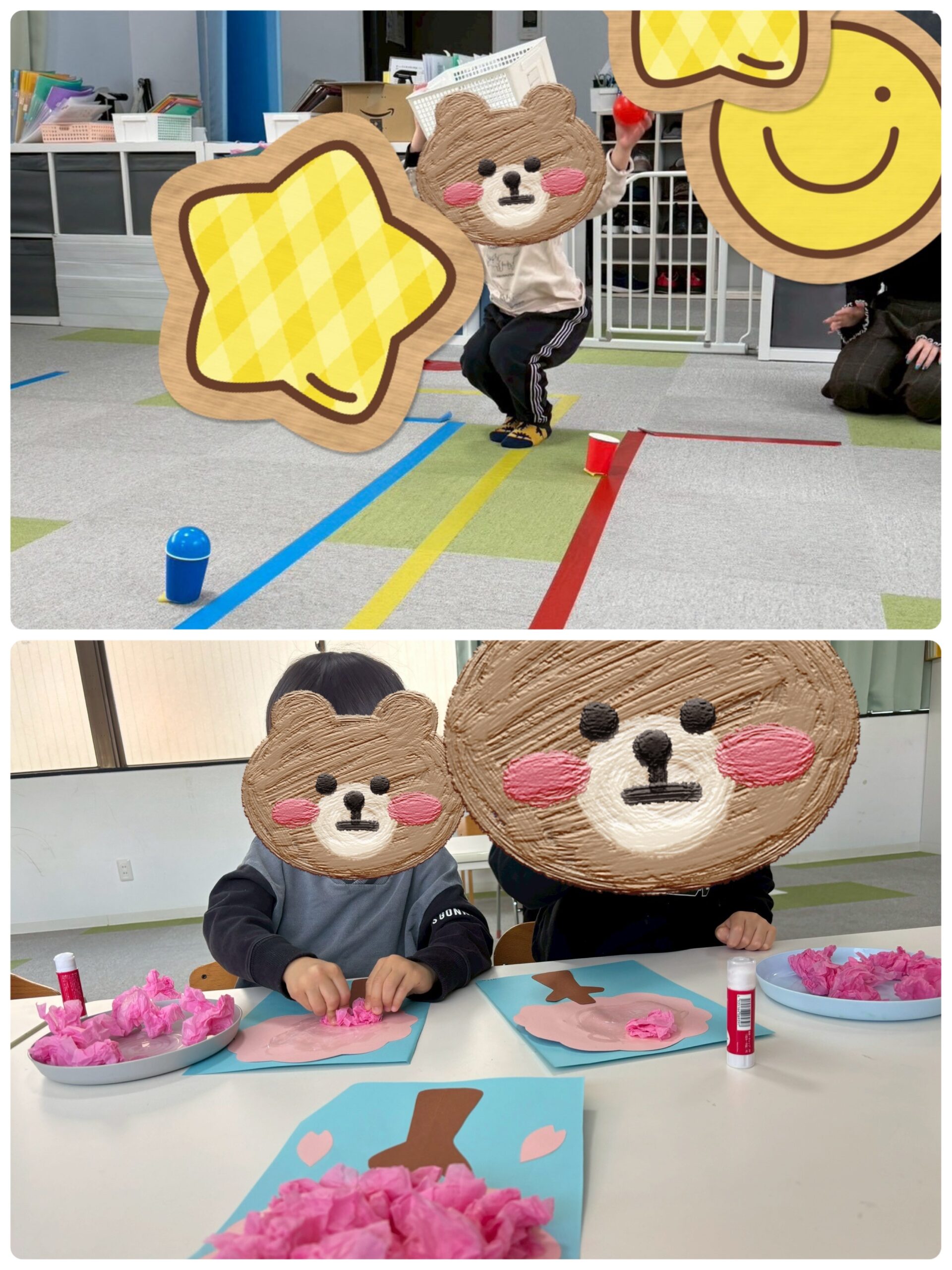 【北堀江】児童発達支援　さくら制作とボール運び☺