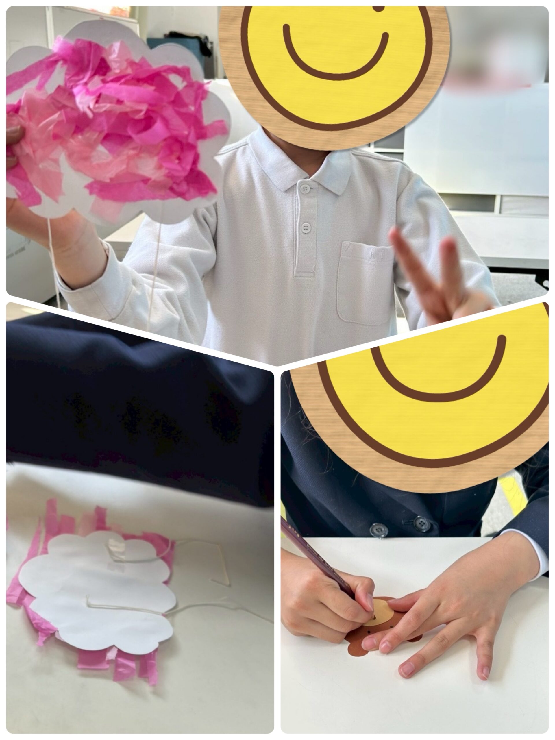 【北堀江】放デイ：公文📖　くまの気球制作