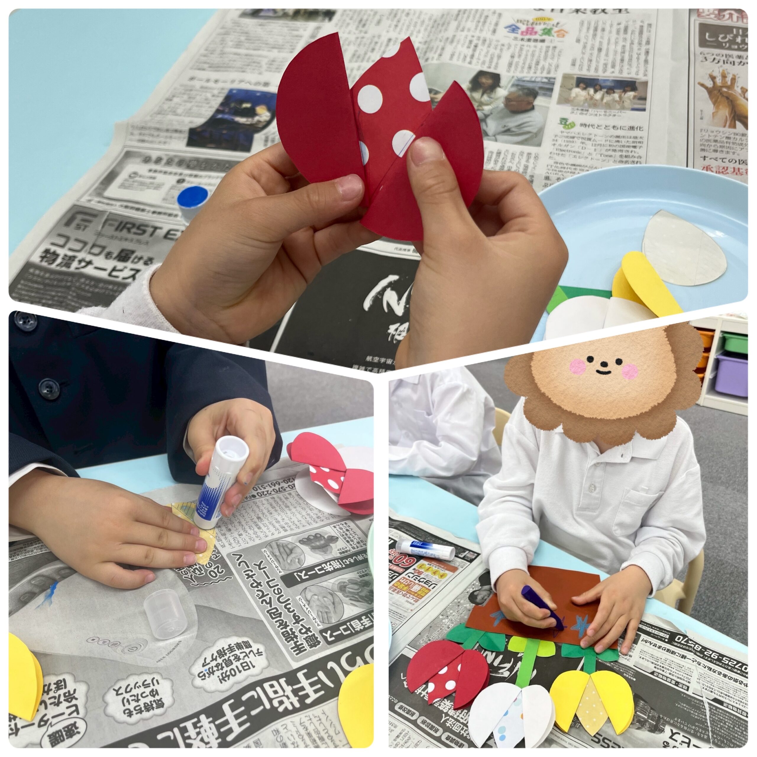 【西長堀】放デイ：公文📖 チューリップ制作🌷