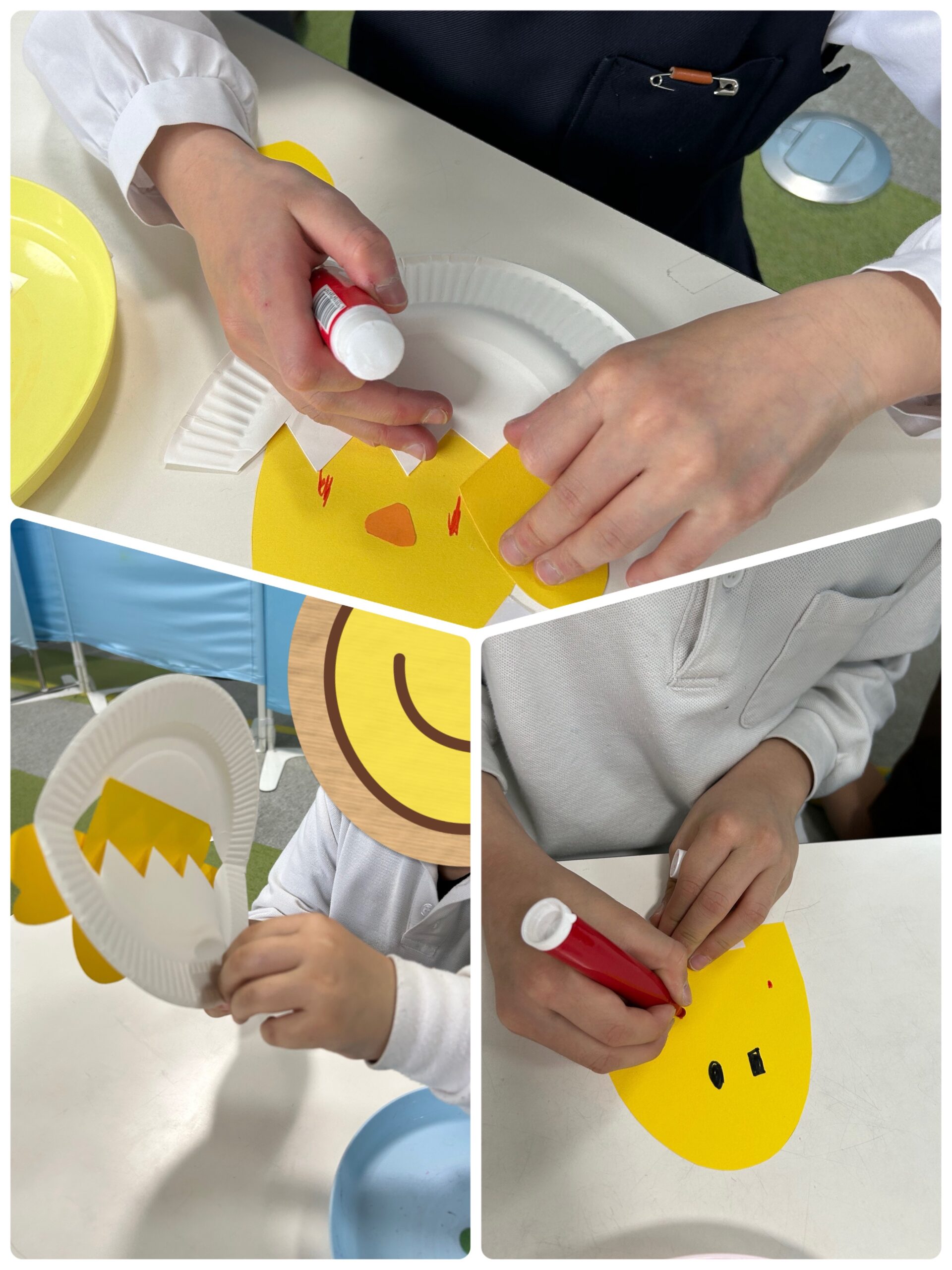 【北堀江】放デイ：公文📖　紙皿イースター制作