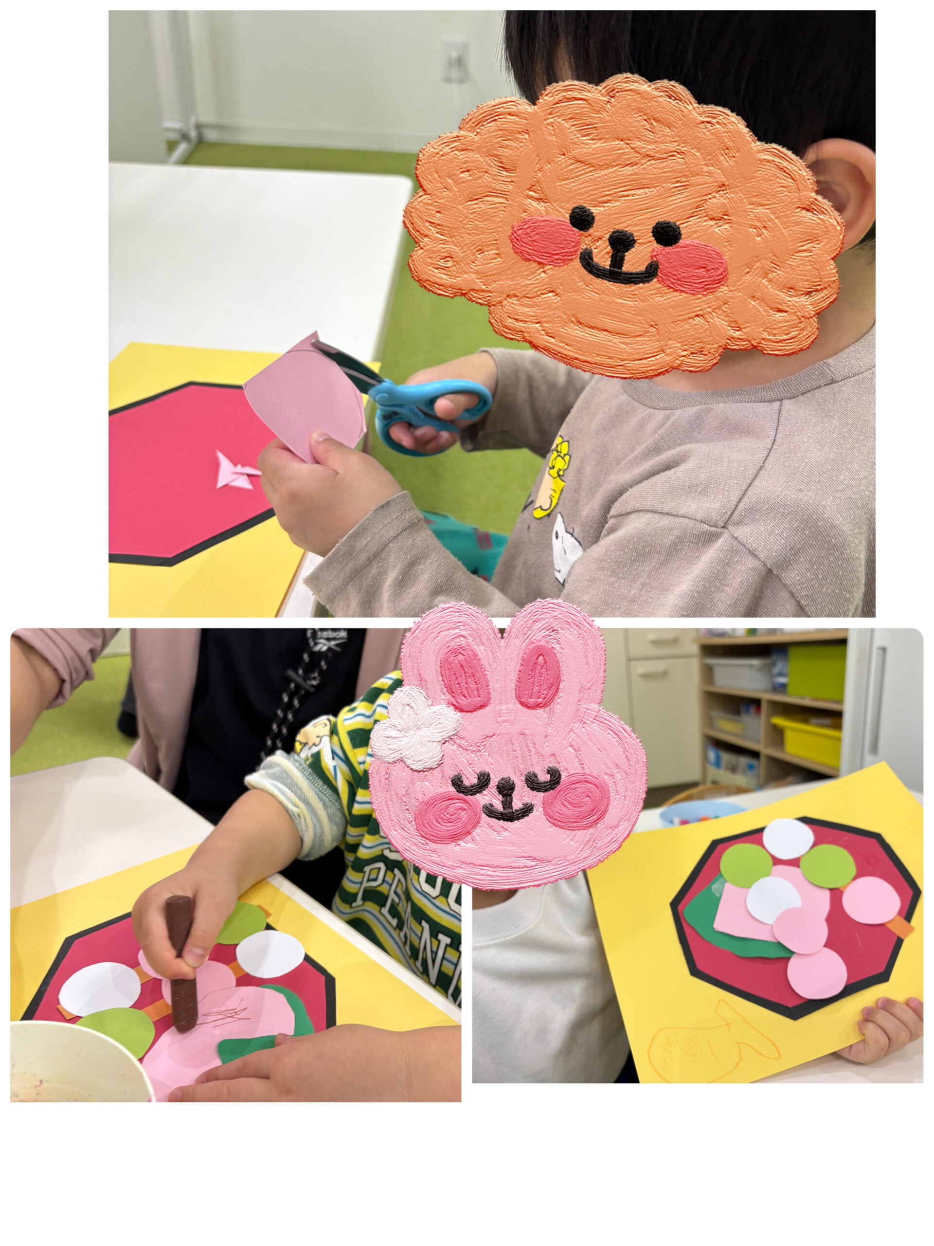 【南堀江】児童発達支援　桜餅、三色団子制作🍡