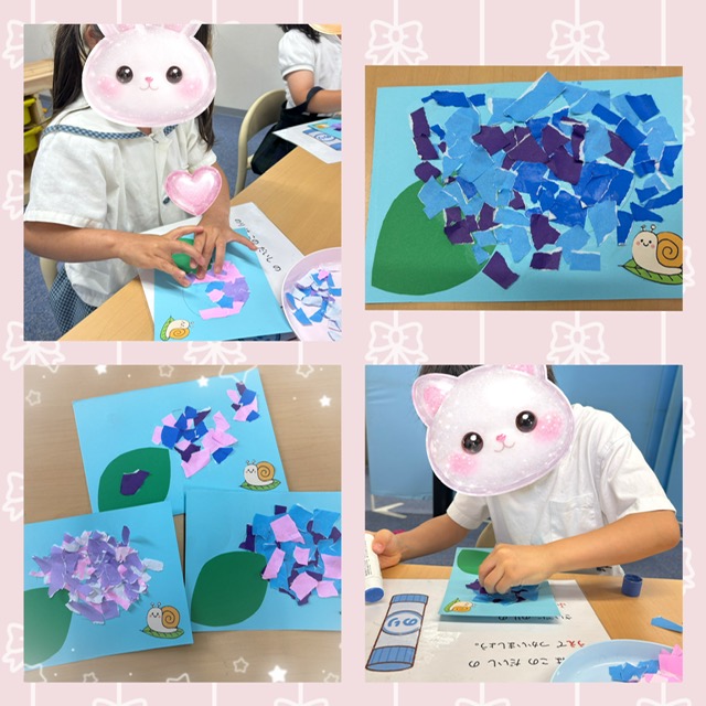 【ハッピープラス南堀江】ちぎり絵で紫陽花を咲かせよう☔🐌✨