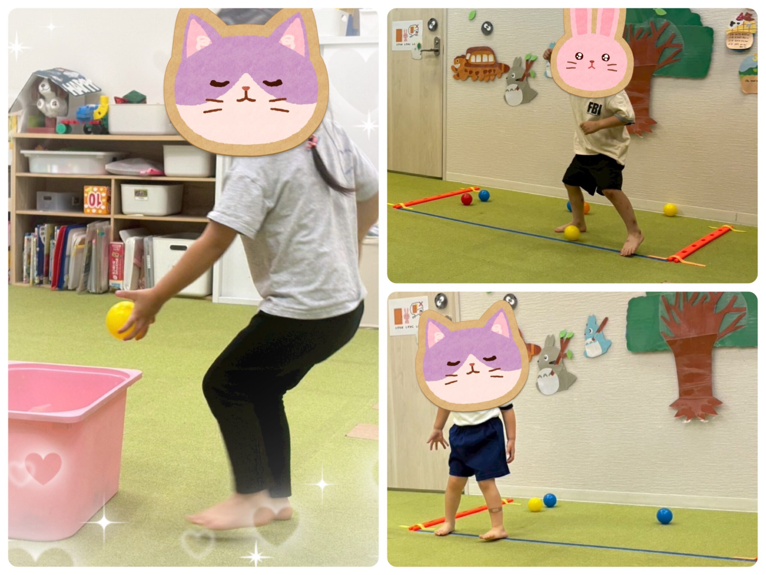 【南堀江】児童発達支援　集団活動「ボールに当たるな運動」