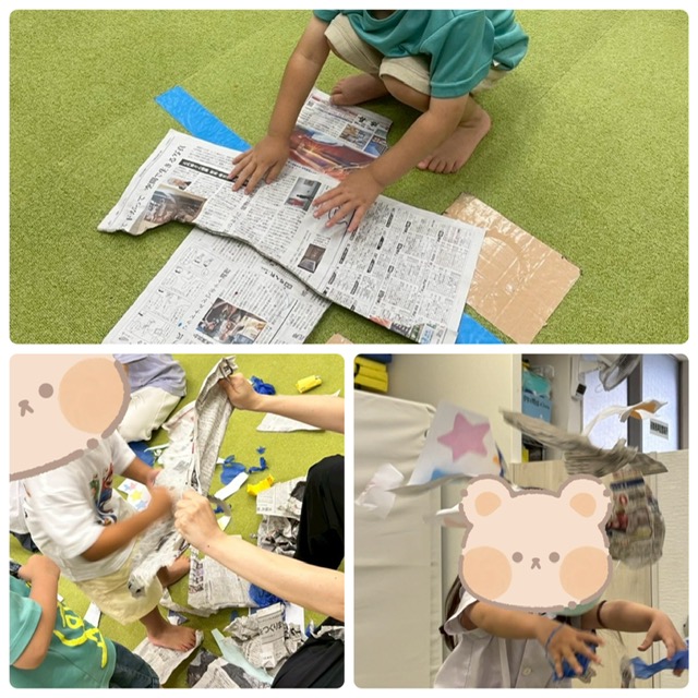 【南堀江】児童発達支援　集団活動:紙遊び📃
