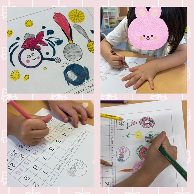 【ハッピープラス南堀江】8月のカレンダーづくり🌞✨