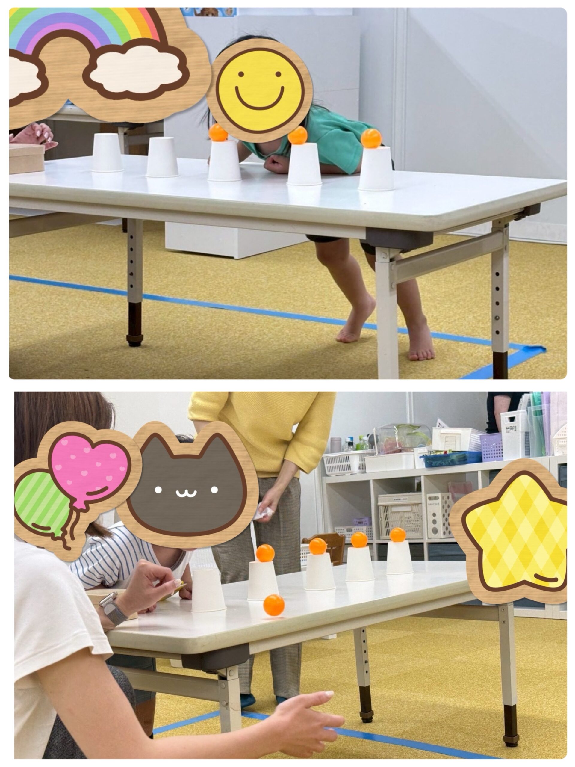【西長堀】児童発達支援　ピンポン玉ふきゲーム