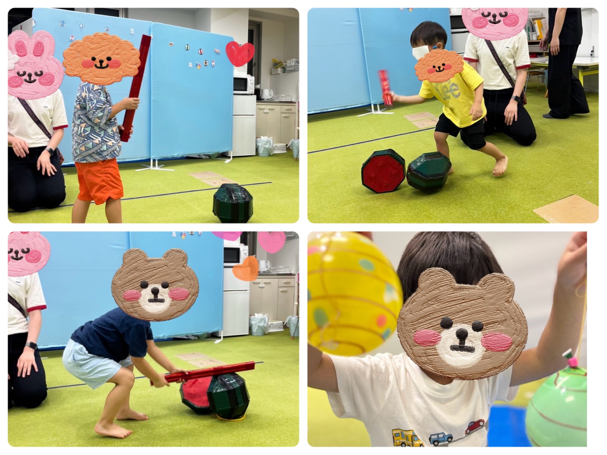 【南堀江】児童発達支援　スイカ割りゲーム🍉