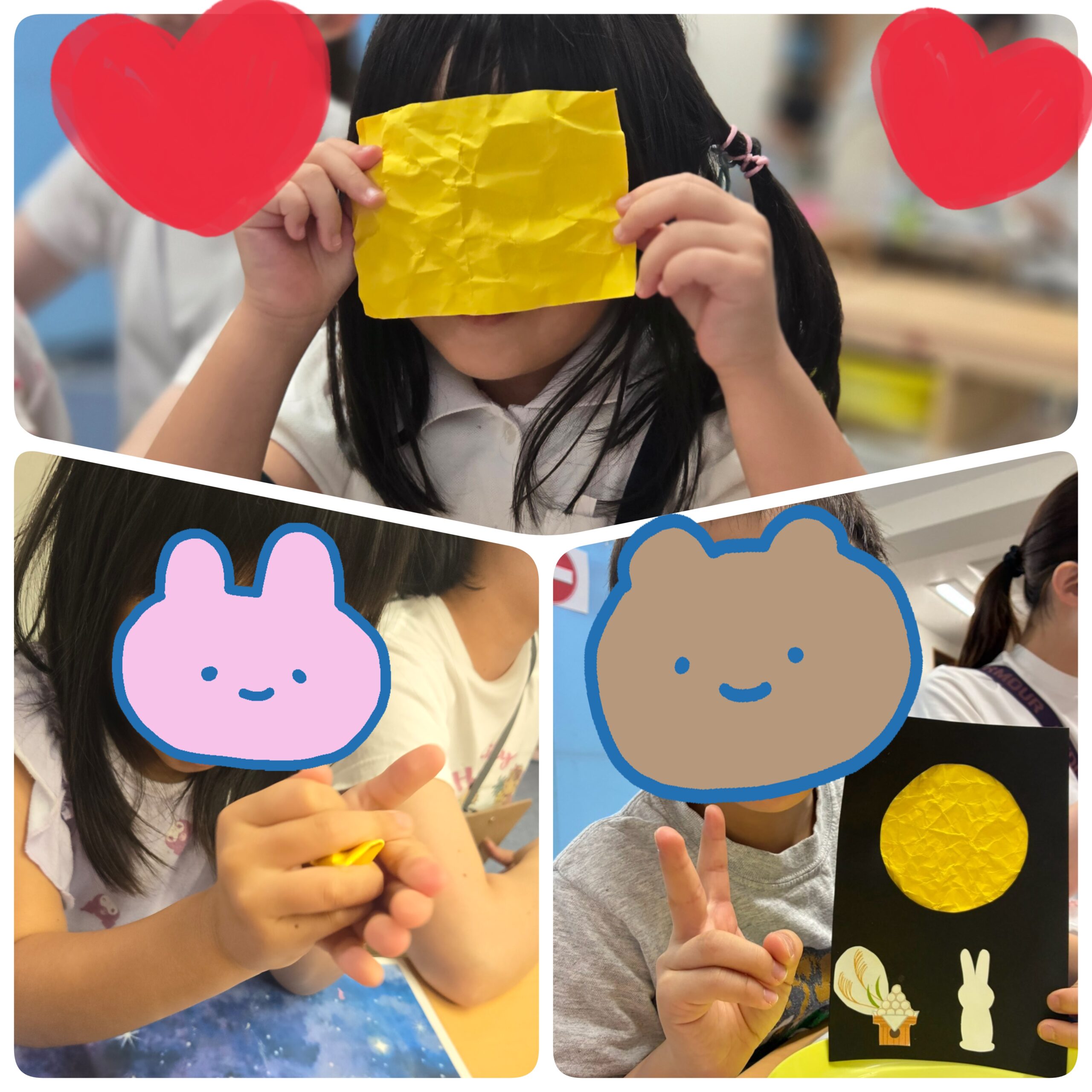 公文📗　お月見制作🐇🌕
